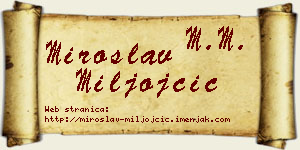 Miroslav Miljojčić vizit kartica